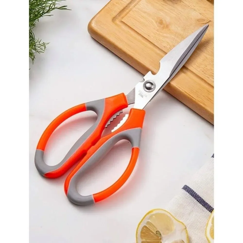 Kitchen Scissors 3 Ultra Sharp Orange Stainless Steel Kitchen Shears Meat Sb